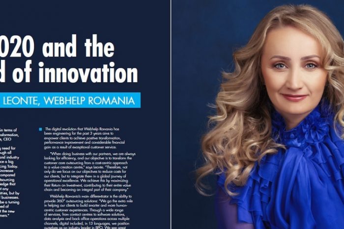 Raluca Leonte, Webhelp Romania: 2020 seems to be a turning point in terms of clients’ need of innovation in order to meet the new expectations of their customers
