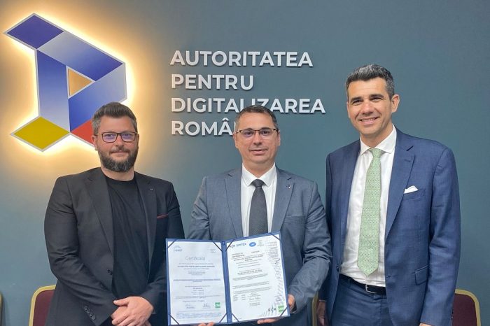 The Authority for the Digitization of Romania was certified in accordance with the ISO 9001 standard, the quality management system