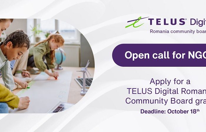 TELUS Digital Romania Foundation opens the registrations for the second grants session of 2024