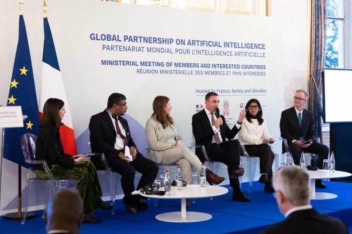 Minister Bogdan Ivan spoke before over 50 ministers, heads of state and government, at the ministerial meeting of the Global Partnership on Artificial Intelligence