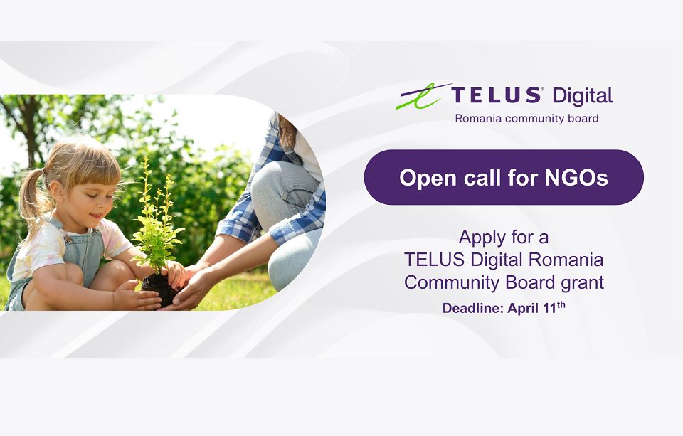 TELUS Digital Romania Foundation opens the registrations for the first grants session of 2025